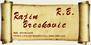 Rajin Brešković vizit kartica